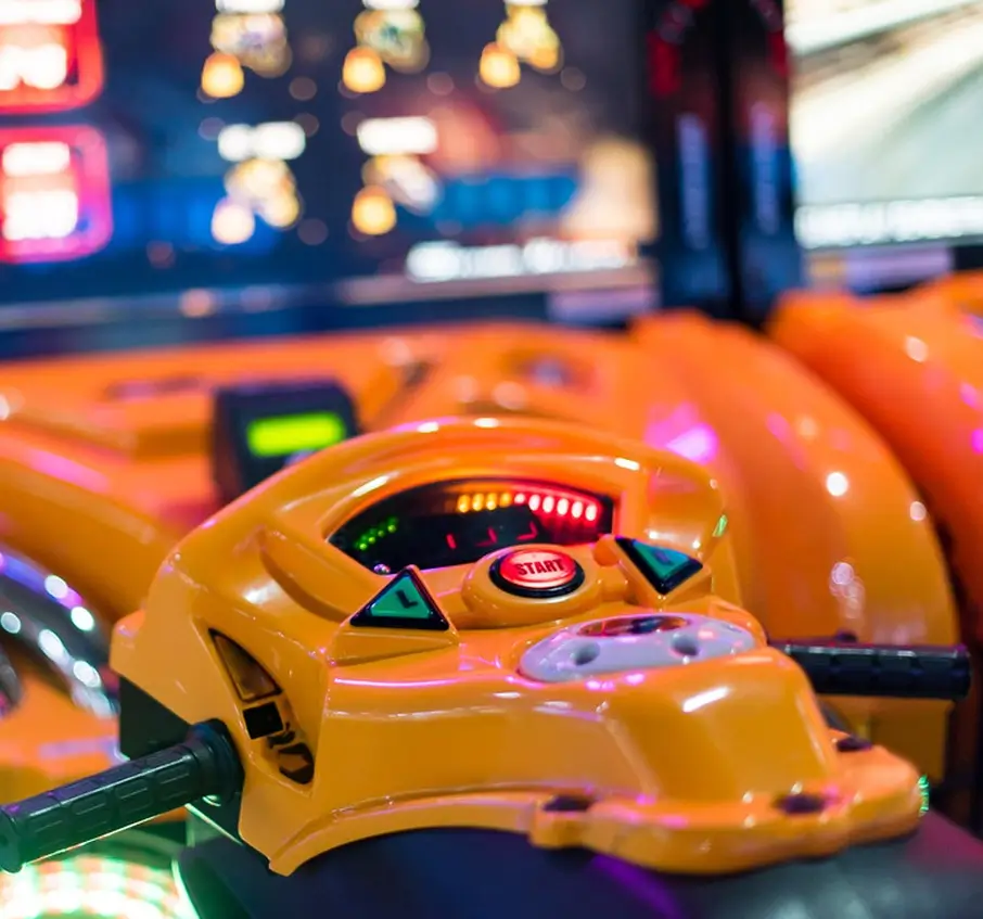 Profitable motorcycle arcade game